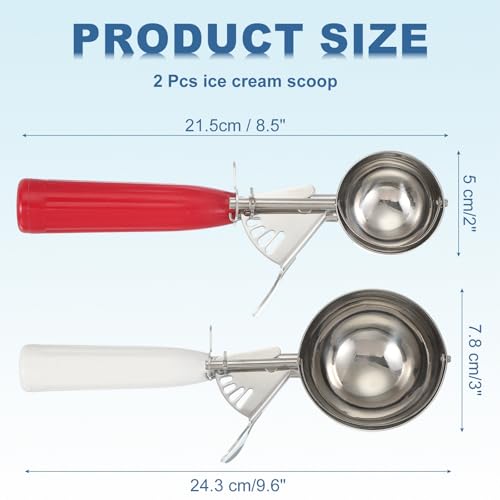 2 Pcs Cookie Scoops Ice Cream Scoop w