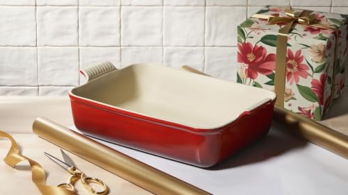 Stoneware Deep Rectangular Lasagna Dish (Nectar)