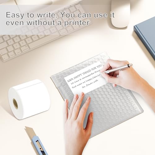 3 X 5 Inch Rectangle Sticker White Moving Labels for Boxes (White)