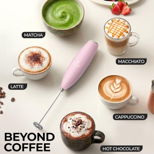 Zulay Powerful Milk Frother for Coffee with Upgraded Titanium Motor (Cotton Candy / OG Frother)