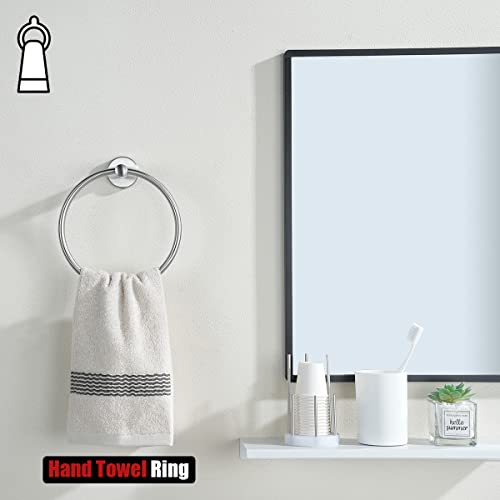 Towel Ring 304 Stainless Steel Hand Towel Holder for Bathroom (Brushed)