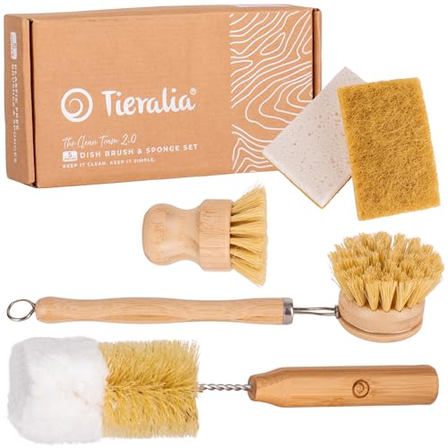 Bamboo Dish Brush Set 5 Piece