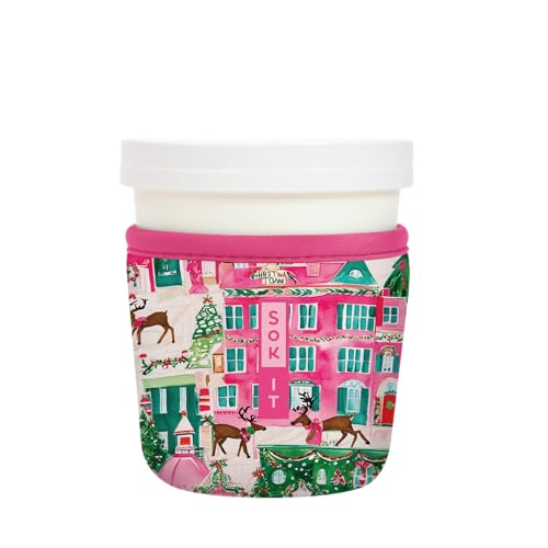 IceCreamSok Insulated Neoprene Cover (Sugarplum Street / Fits Tapered Pints)