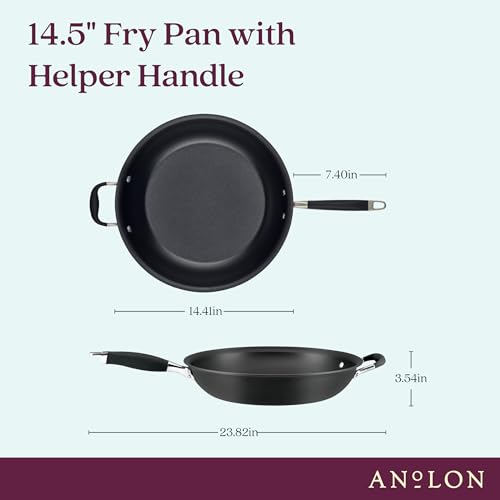 Advanced Home Nonstick Frying Pan with Helper Handle 14.5 (Onyx / Skillet w/ Helper Handle (14.5-Inch))