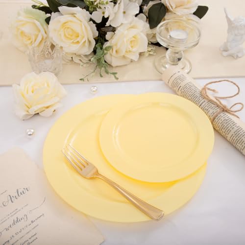 60PCS Yellow Plates (30 Count)