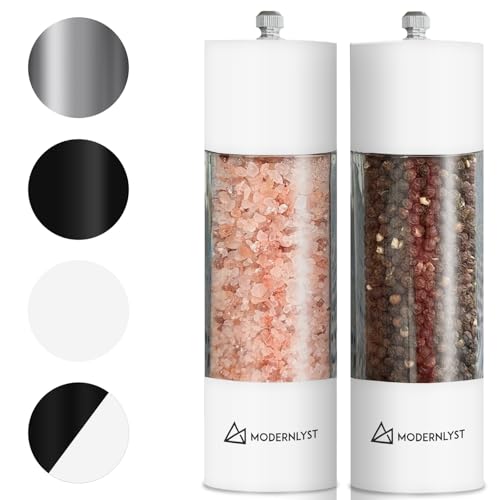 Manual Salt and Pepper Grinder Set of 2 (White)