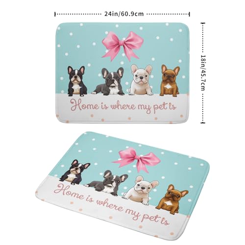 Pet Lover Dog Dish Drying Mat 18x24 Kitchen Counter Absorbent Microfiber Dishes Pad for Home Blue (Pet Lover Dog / 24" x 18")