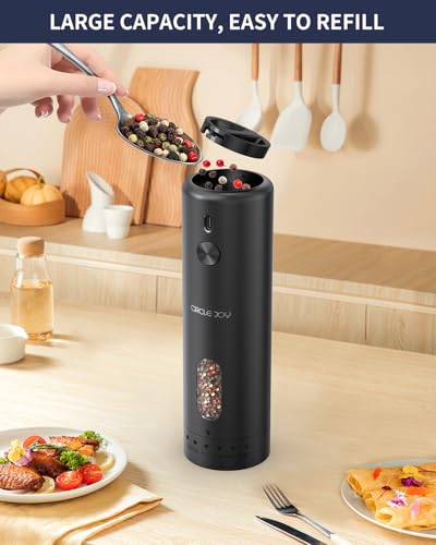 Electric Pepper Grinder Rechargeable (Black - Plus)