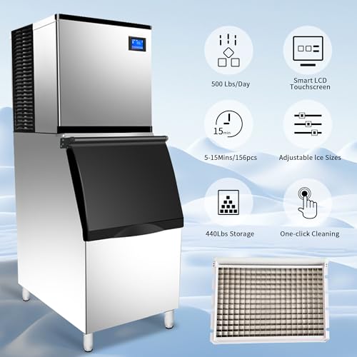 Commercial Ice Maker Machine 500 Lbs (500Lbs/24H)