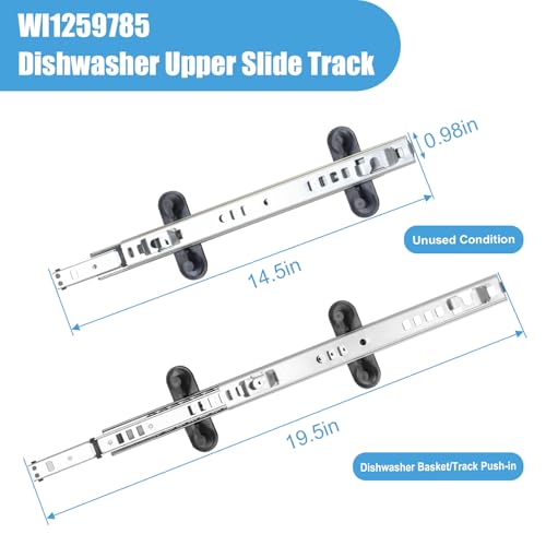 W11259785 Dishwasher Upper Dishrack Slide Track (Left Side)