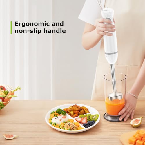 Immersion Blender with 2 Mixing Speed (White / Single)