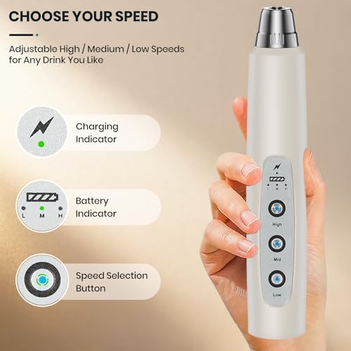 Milk Frother Handheld Rechargeable