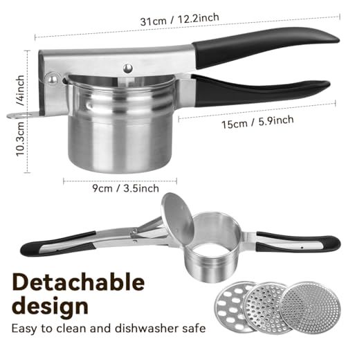 Potato Ricer Stainless Steel Potato Masher Anti