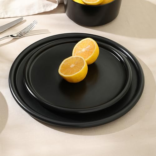 Eden Dinner Plate Set (Black / 4-Piece - Dinner Plate)