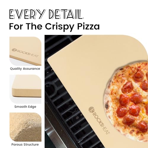 Pizza Stone Rectangular Extra Large 23.6" x 15.8" x 0.6" Pizza Stones for Oven Grill