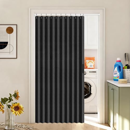 Doorway Curtains Privacy (Black / 52"W x 78"L (Pack of 1))