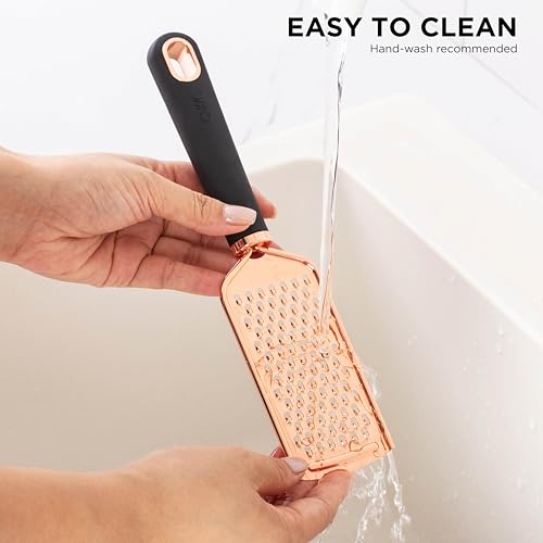 Kitchen Gadget Set Copper Plated Stainless Steel Utensils with Soft Touch Handles (7 Pieces / Copper Black)