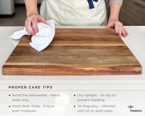 Large Walnut Wood Cutting Board (17"L x 13"W / Walnut)