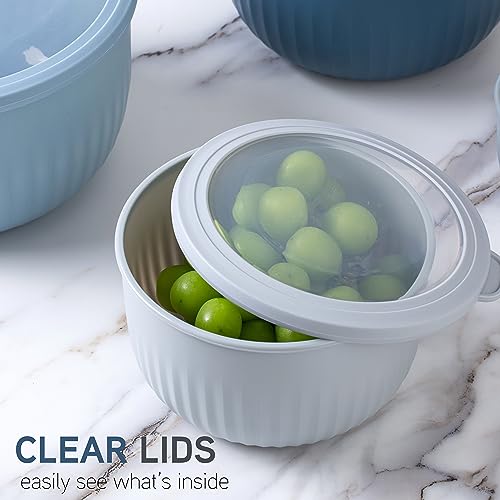 Prep Bowls with Lids (Blue/Grey / 12 Piece Set - Deep Bowls)
