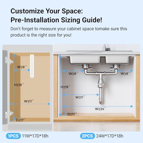 Under Sink Organizer (WHITE / XL-2PC)