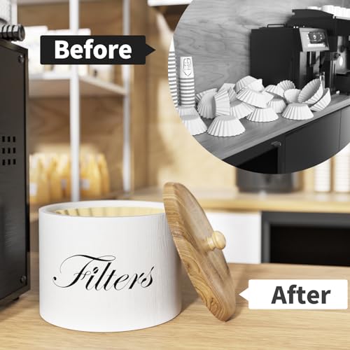 Wood Coffee Filter Holder with Lid