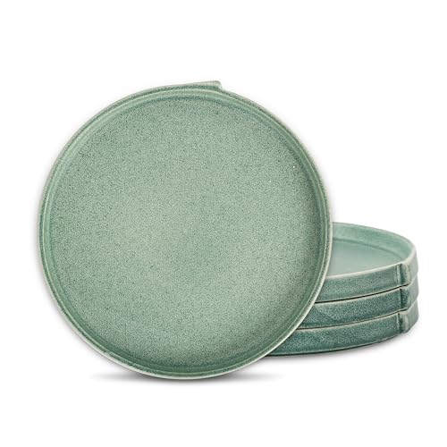 Bao 4 Piece Dinner Plate Set Stoneware (Green / 4-Piece - Dinner Plate)