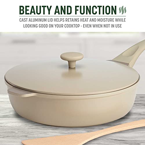 All-in-One Pan, Multilayer Nonstick Cookware Set, High-Performance Construction, Multipurpose Design Replaces Multiple Pots and Pans, Dishwasher Safe, 11-Inch, 4.4-Quart Capacity, Linen (Linen / 11-Inch / All-In-One Pan)