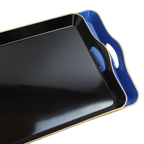 Large Blue Serving Tray with Handles (L2blue)
