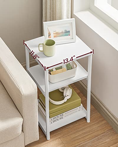 Side Table Small End Table (Cloud White)