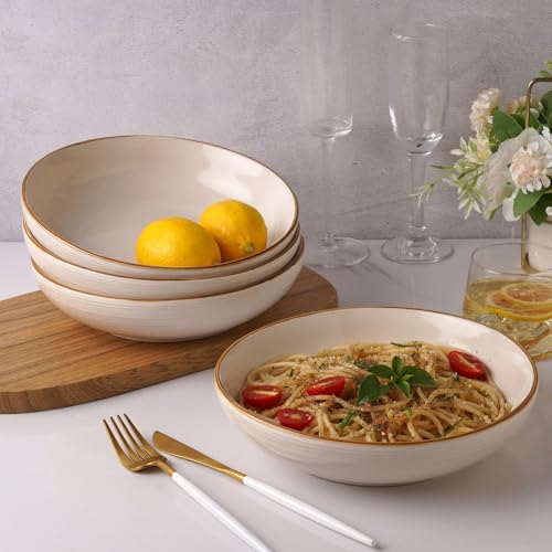 Tempus 8.6'' Pasta Bowls Set of 4 (Antique White / Tempus)