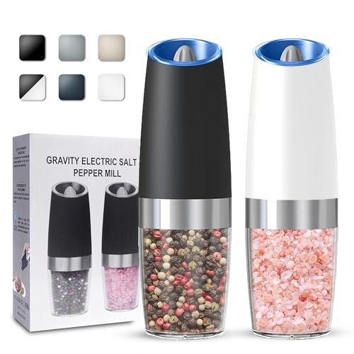 Battery Operated Salt And Pepper Grinder Set (Black&White)