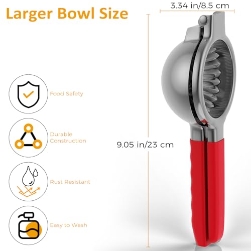 Lemon Squeezer 304 Stainless Steel Large Metal Manual Citrus Juicer