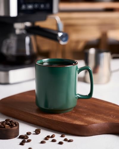 Coffee Mugs Set of 6 (Dark Green / 6pcs)