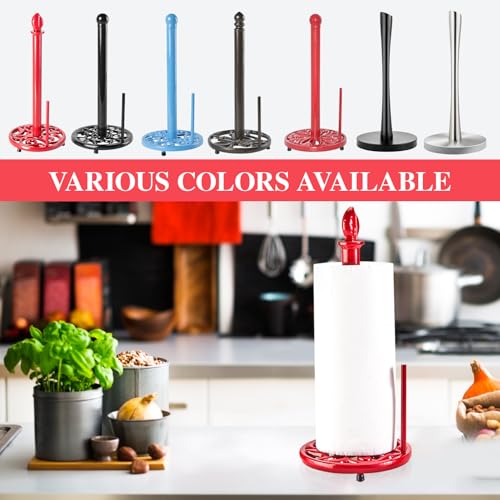 Cast Iron Paper Towel Holder (Leaf Red)