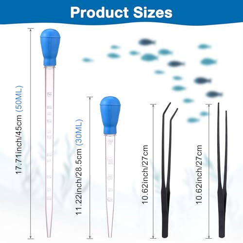 2Pcs Long Turkey Baster for Aquarium (4 Count)