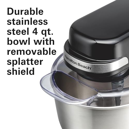 4 Quart Electric Stand Mixer With 7 Speeds (Black / 7 Speeds with Whisk & Splash Guard)