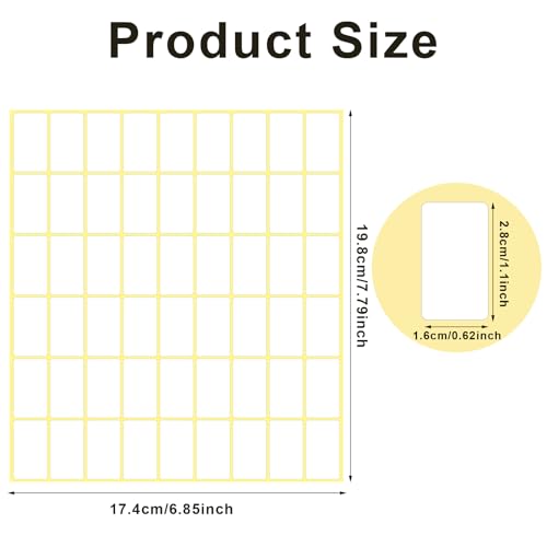 1620 Pcs File Folder Labels 0.6 x 1 Inch Blank Name Labels White Labels Stickers Writable Food Labels for Jars Boxes Envelopes School Office Kitchen (1620 Count)