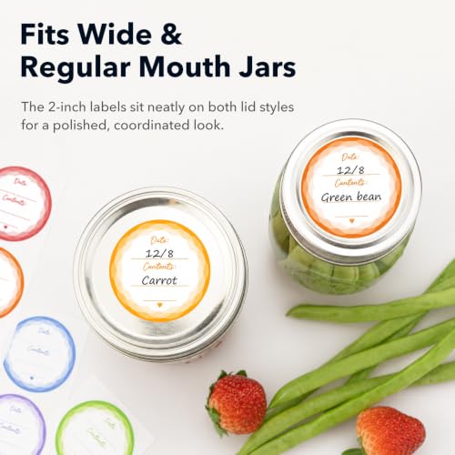 2" Mason Jar Canning Labels (Garden Flowers)