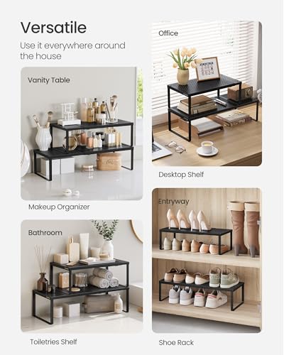 Spice Rack Expandable Kitchen Countertop Shelf (2 Count)