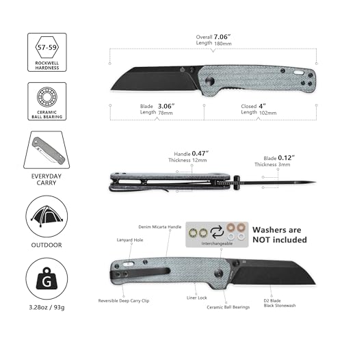 Penguin V2 Folding Pocket Knife (Denim-Black)