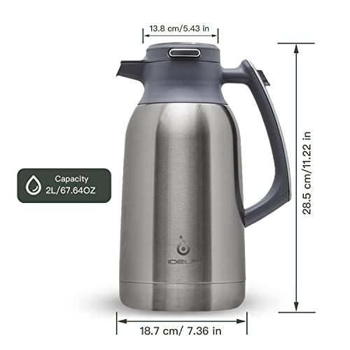 Thermal Coffee Carafe 68oz (Metallic / 68 Ounces)