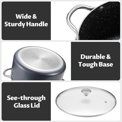 8 Quart Nonstick Stock Pot with Lid