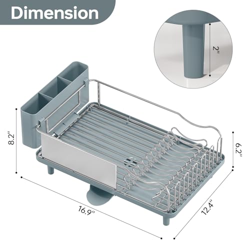 Dish Drying Rack (Pale Blue)