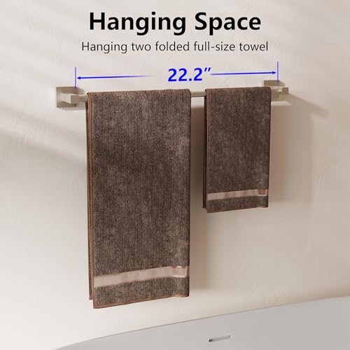 Towel Bar Towel Racks for Bathroom Wall Mounted (Brushed Nickel / Wall-Mounted)