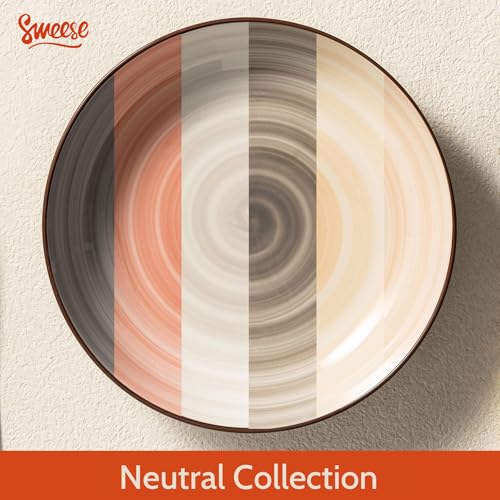 6 Pack Ceramic Pasta Bowls (Neutral)
