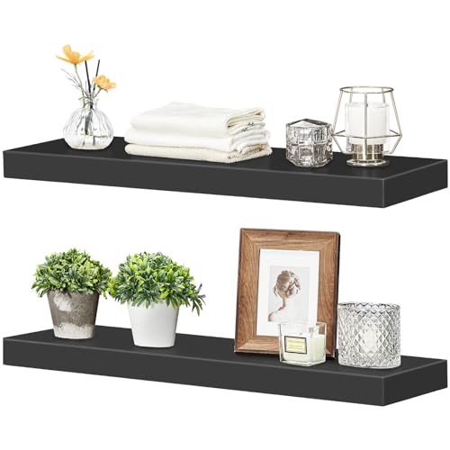Floating Shelves for Wall (Black / 23.6 Inches)
