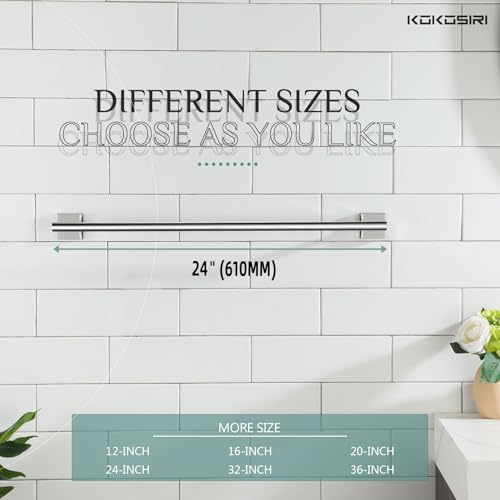 Bath Towel Bar Bathroom Towel Holder for Toilet Kitchen 24 Inch Necklace Holder Chrome Stainless Steel B4005CH (Polished Chrome / 24-Inch)