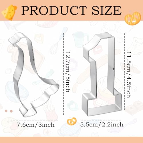 2 Pcs 5 Inch One Silly Goose Party Supplies Goose Cookie Cutter (Goose)