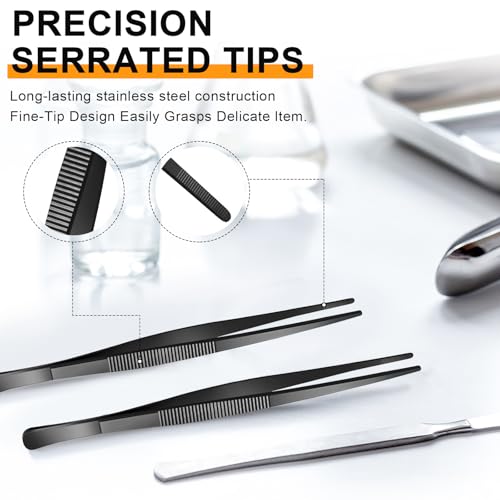 4 Packs 12 Inch Bar Tweezers Black Multi (4 Count)