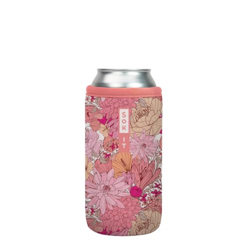 CanSok Sleeve for Beer & Soda Insulated Neoprene Cover (Rosy Outlook / 16oz Can Sleeve)